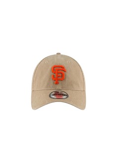 Cappello beige logo arancio 2