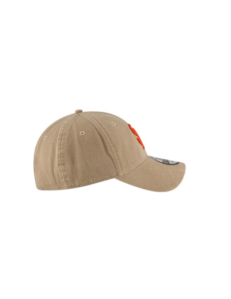Cappello beige logo arancio