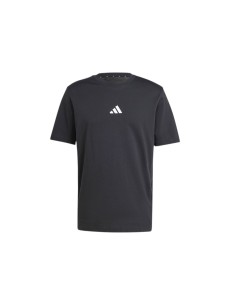 T-shirt Adidas nera logo bianco