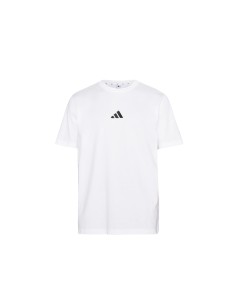 T-shirt Adidas bianca logo nero