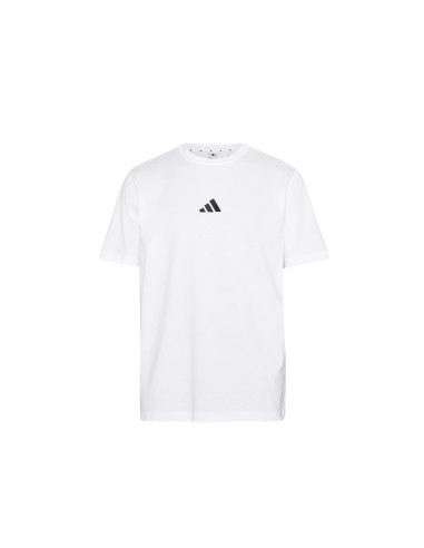 T-shirt Adidas bianca logo nero