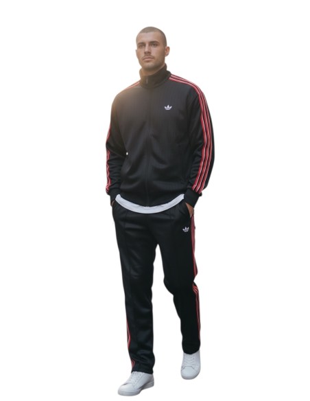 Tuta Adidas nera/rossa